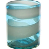Short Blue Swirl Glass