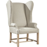 GRAND Linen Wing back Chair
