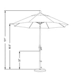 Beige Umbrella Pacifica & White Fiberglass  | Umbrella | Jordans Home