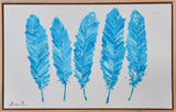 Painting of Turquoise Feathers