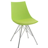 Green Dining Chair - Chrome Base - Jordans Home