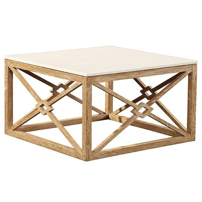 White Marble Coffee Table - Jordans Home