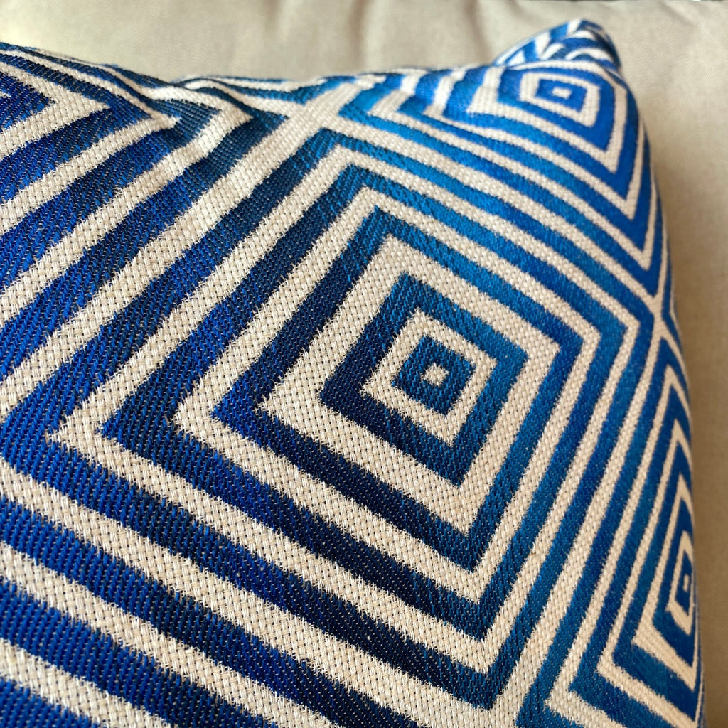 Gradient Blue Fabric Toss Pillow