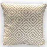 Grey Rhombus Tiles Fabric Toss Pillow