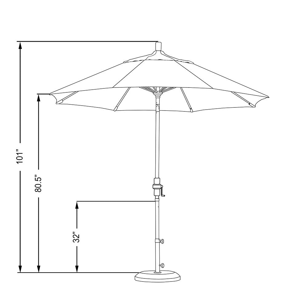 Beige Umbrella Pacifica & White Fiberglass  | Umbrella | Jordans Home