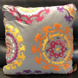 Kaleidoscope Ring Pattern Fabric Toss Pillow