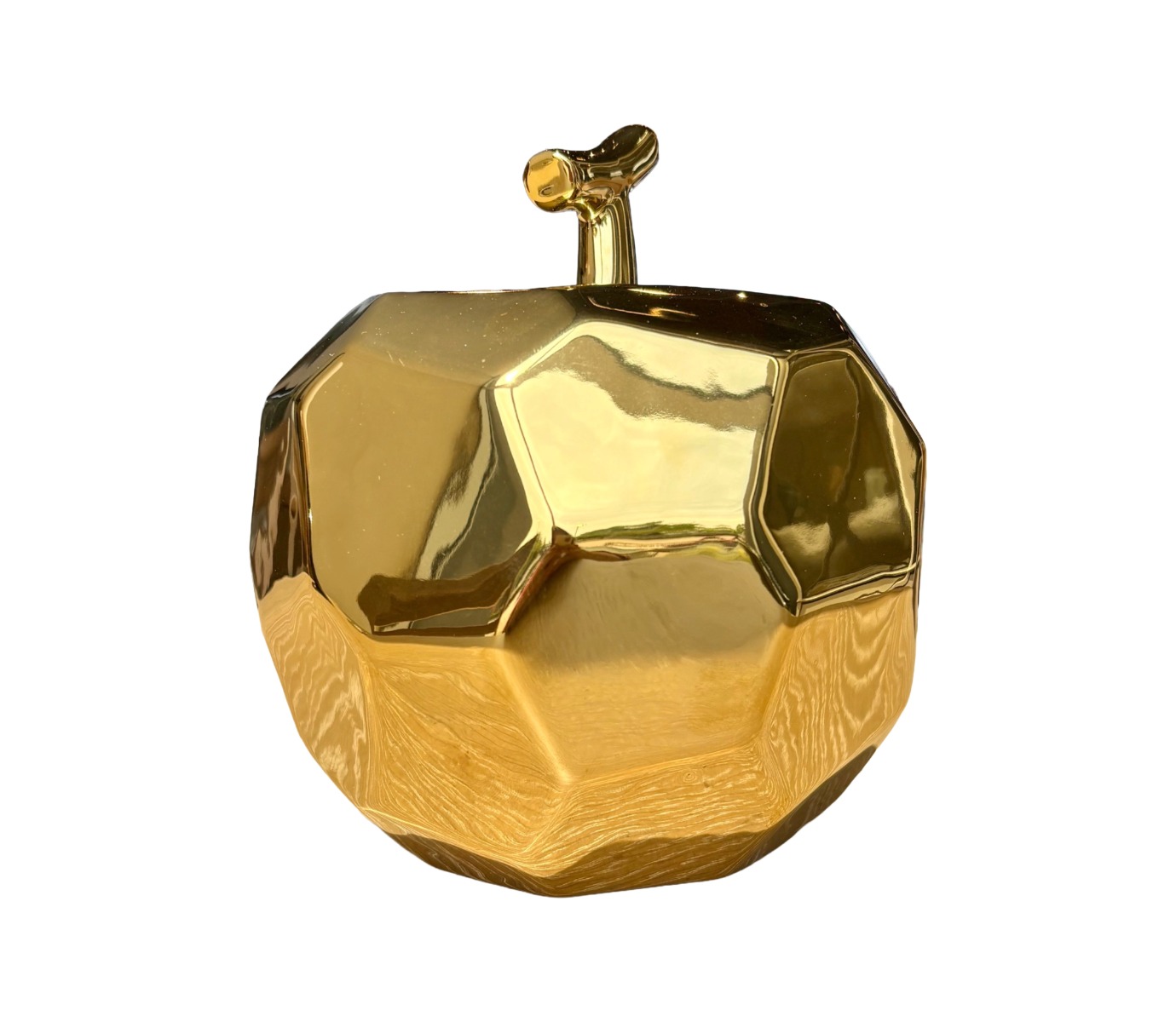 Gold Ceramic Apple Decor