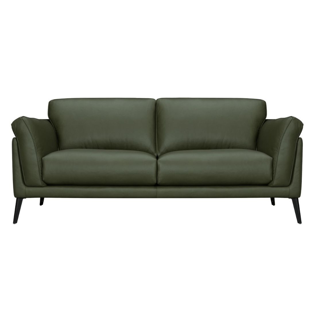 Olive Leather Sofa